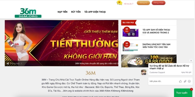 Thực hư tin đồn 36M lừa đảo: Sân chơi uy tín và đa dạng chương trình khuyến mãi Tin đồn 36M lừa đảo là tin đồn vô căn cứ